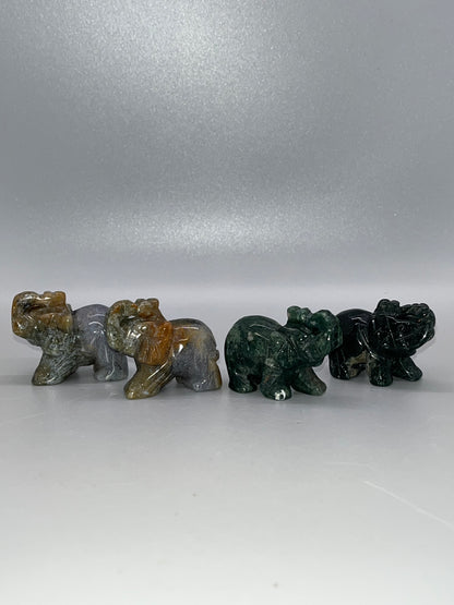 Crystal Elephant Carving, 1 inch