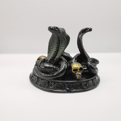 Resin Cobra skull Display stand base for crystal spheres Snake skulls Statue ball Holder Ornament crafts Home Decor