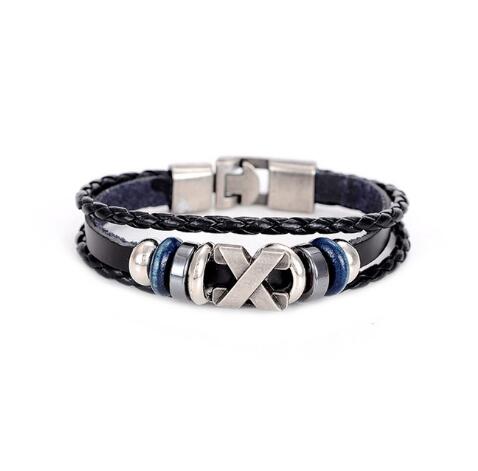 ZOSHI Trendy Genuine Leather Bracelets Mens Multilayer Braided Rope Bracelets Male Female Bracelets Retro Jewelry