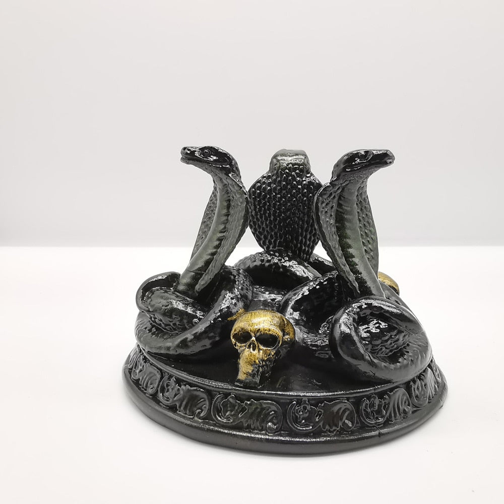 Resin Cobra skull Display stand base for crystal spheres Snake skulls Statue ball Holder Ornament crafts Home Decor