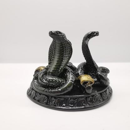 Resin Cobra skull Display stand base for crystal spheres Snake skulls Statue ball Holder Ornament crafts Home Decor