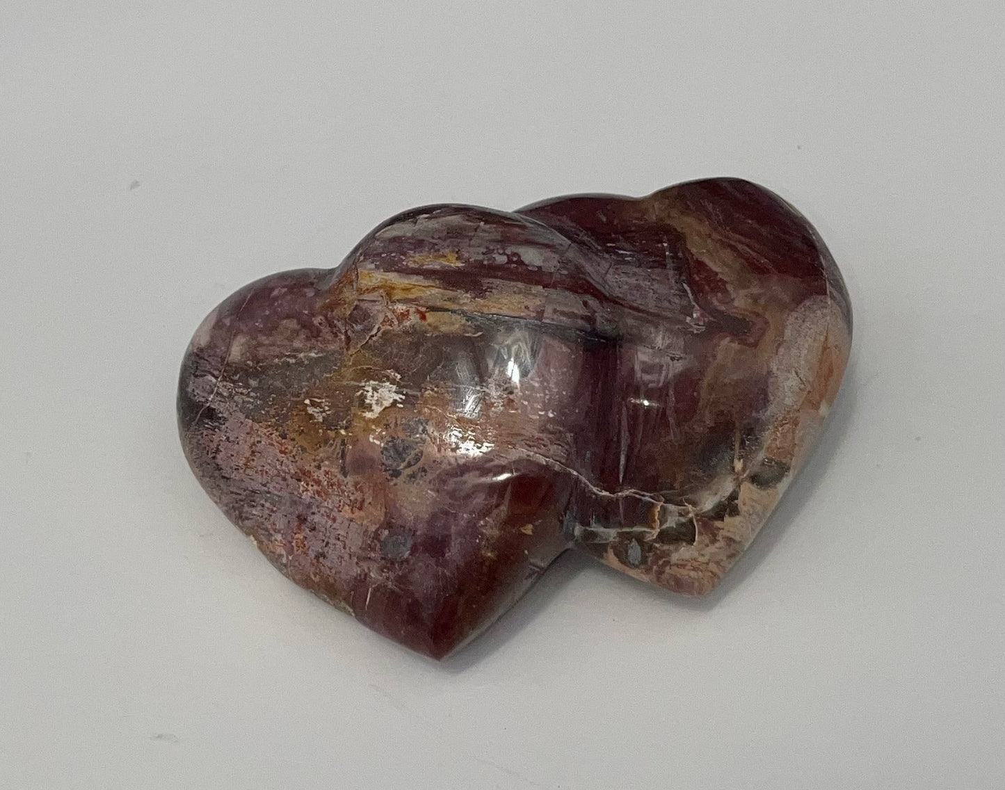 Mookaite/ Polychrome Jasper Double Heart Carvings