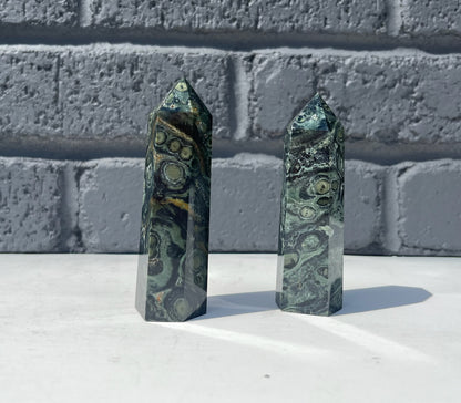 Kambaba Jasper Towers, Approx 3 inches