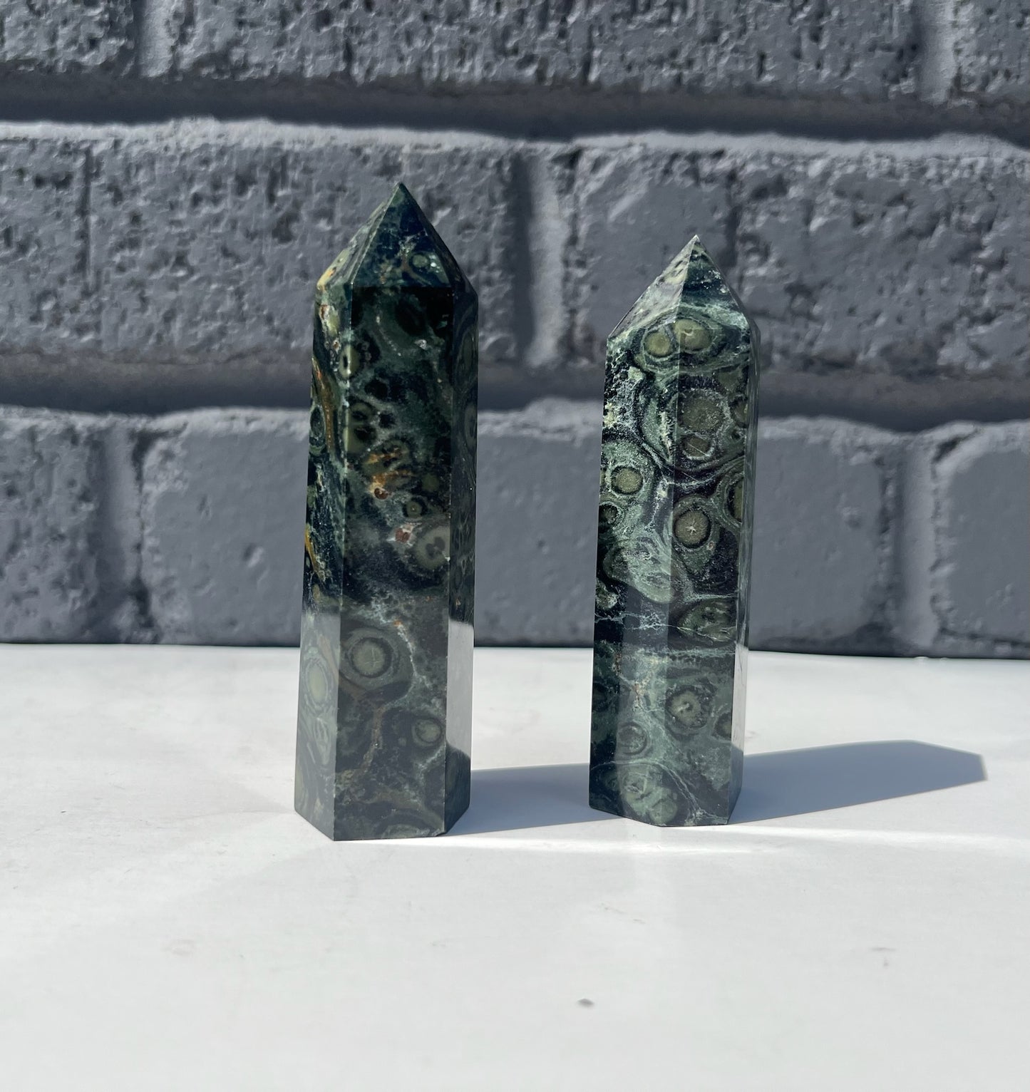 Kambaba Jasper Towers, Approx 3 inches