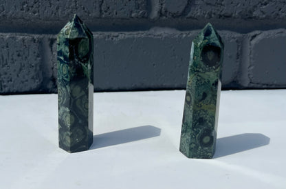 Kambaba Jasper Towers, Approx 3 inches