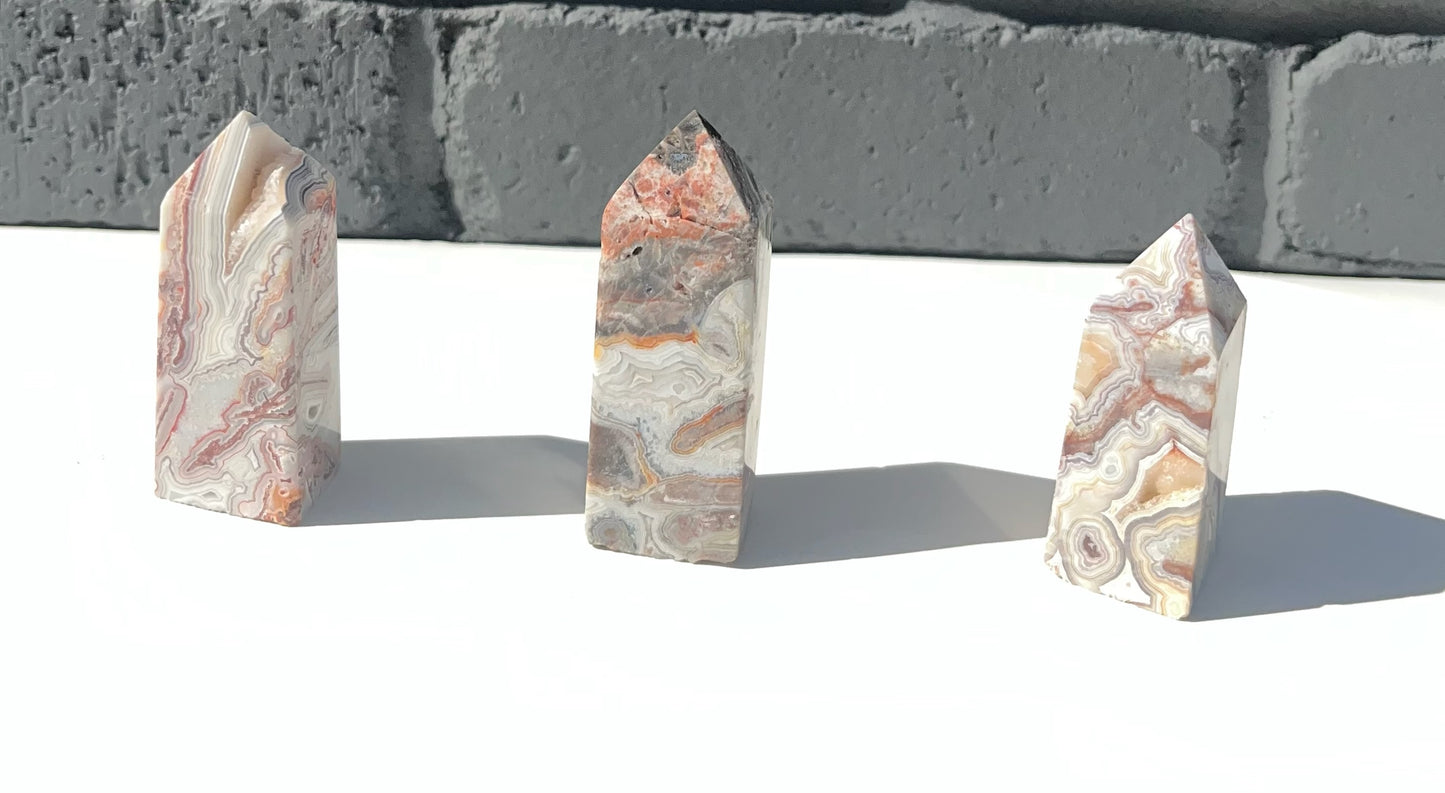 Small Mexican Crazy Lace Agate Crystal Towers