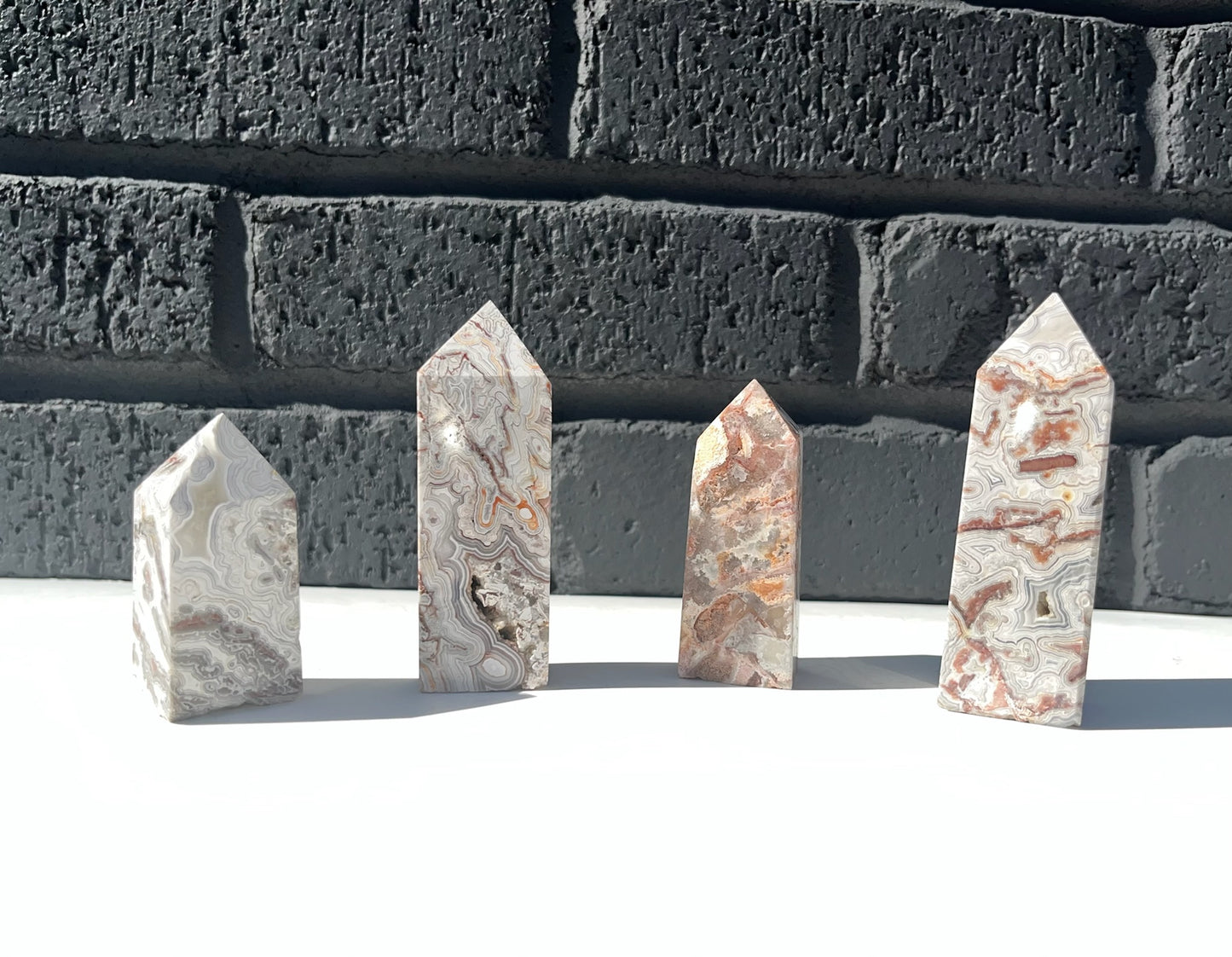 Small Mexican Crazy Lace Agate Crystal Towers