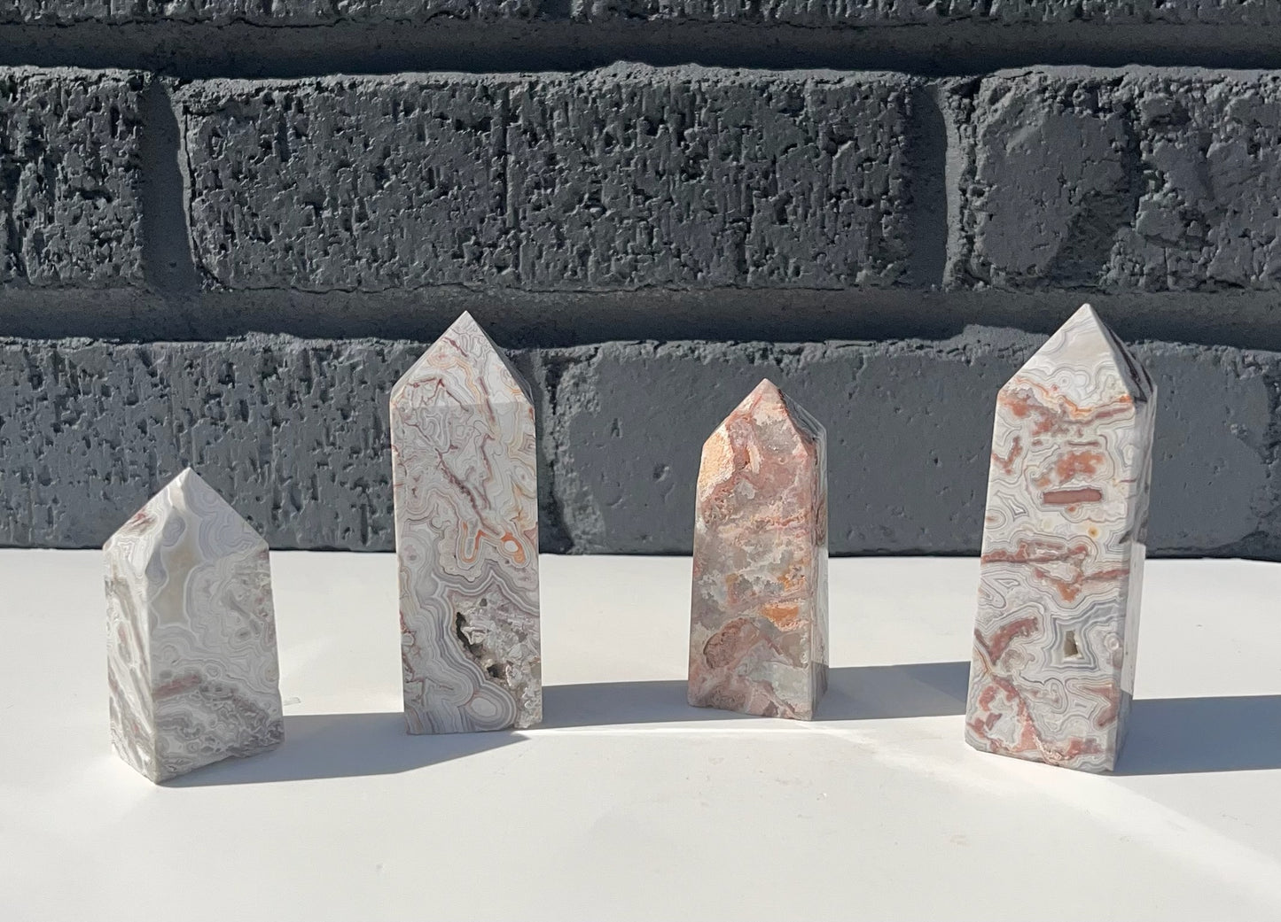 Small Mexican Crazy Lace Agate Crystal Towers