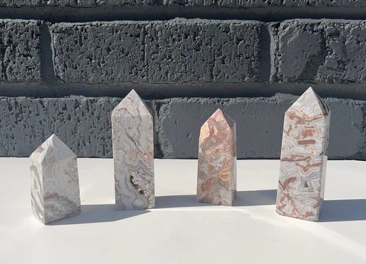 Small Mexican Crazy Lace Agate Crystal Towers