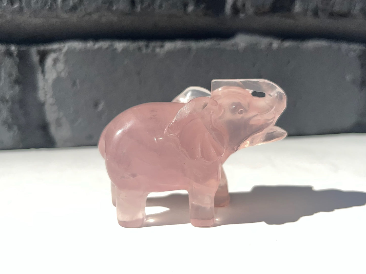 Crystal Elephant Carving, 2 inch