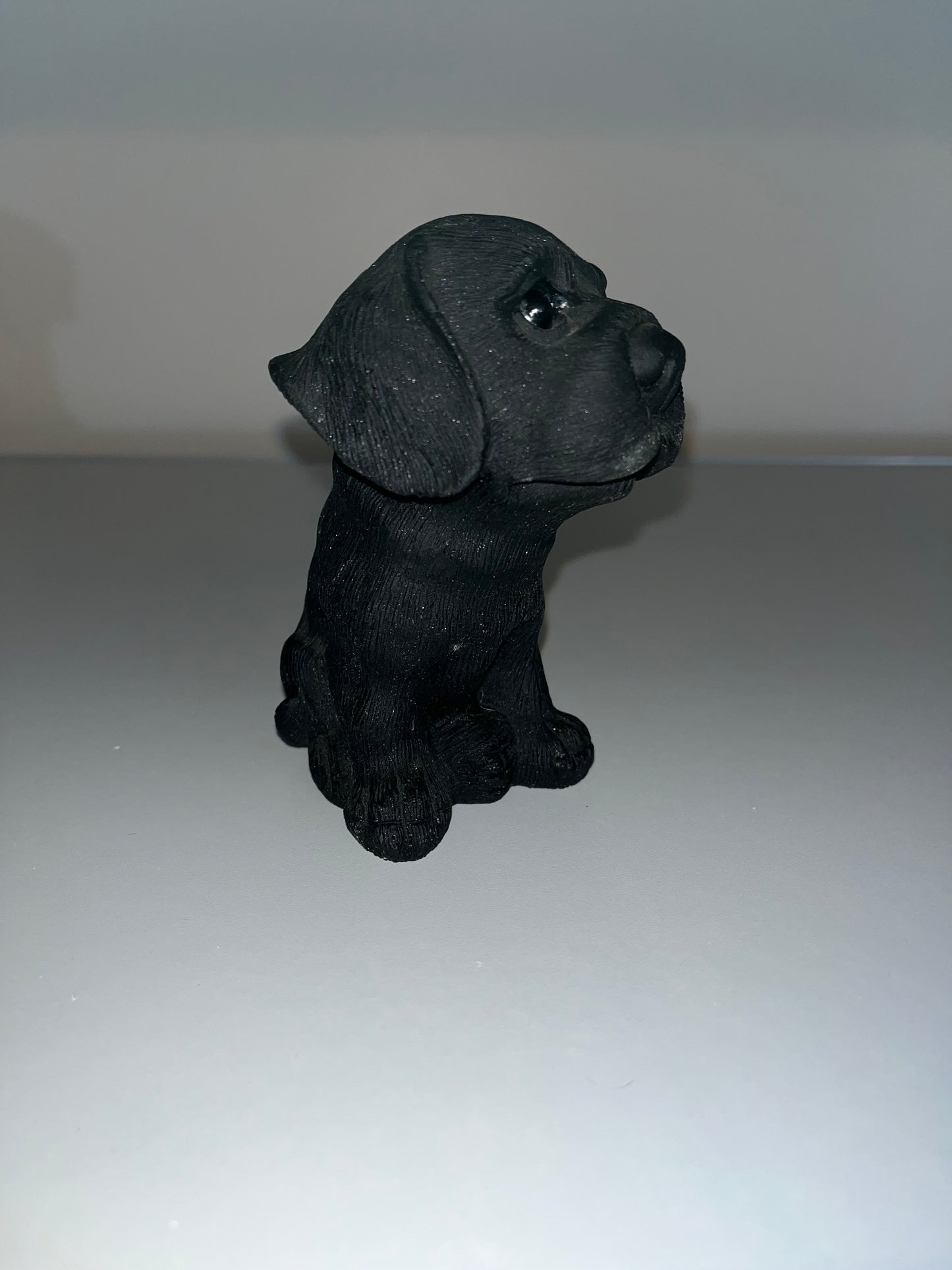 Black Obsidian Dog Carvings, Real Crystal