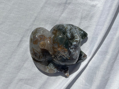 Ocean Jasper Fox Carving