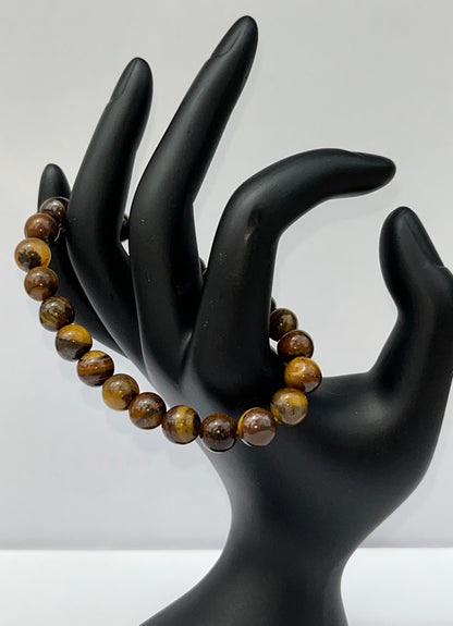 Tiger's Eye Crystal Bracelet, 8mm