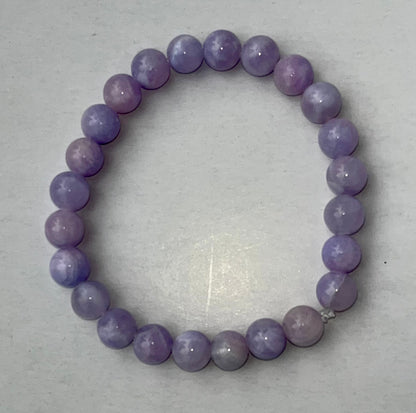 Lepidolite Crystal Bracelet, 8mm