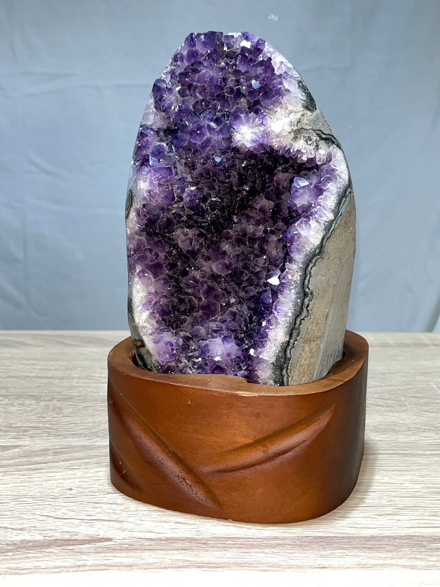 Amethyst Raw Cut Base Specimens, Showpiece, Natural Crystal!