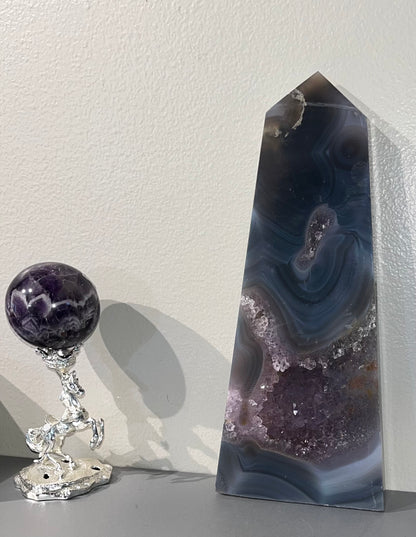 Breathtaking Natural Amethyst Agate Druzy Tower/Slabs!