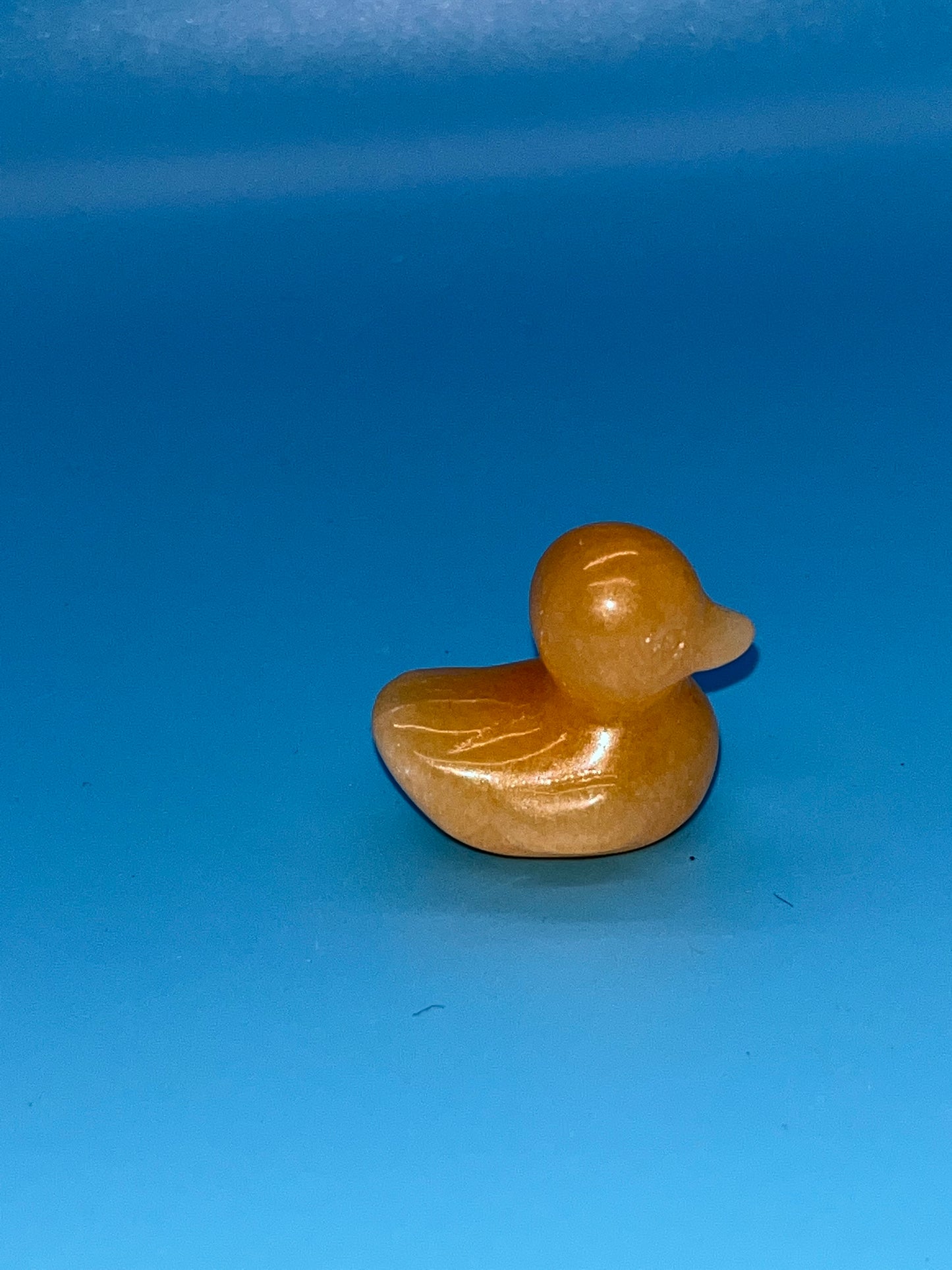 Orange Calcite Duck Carving