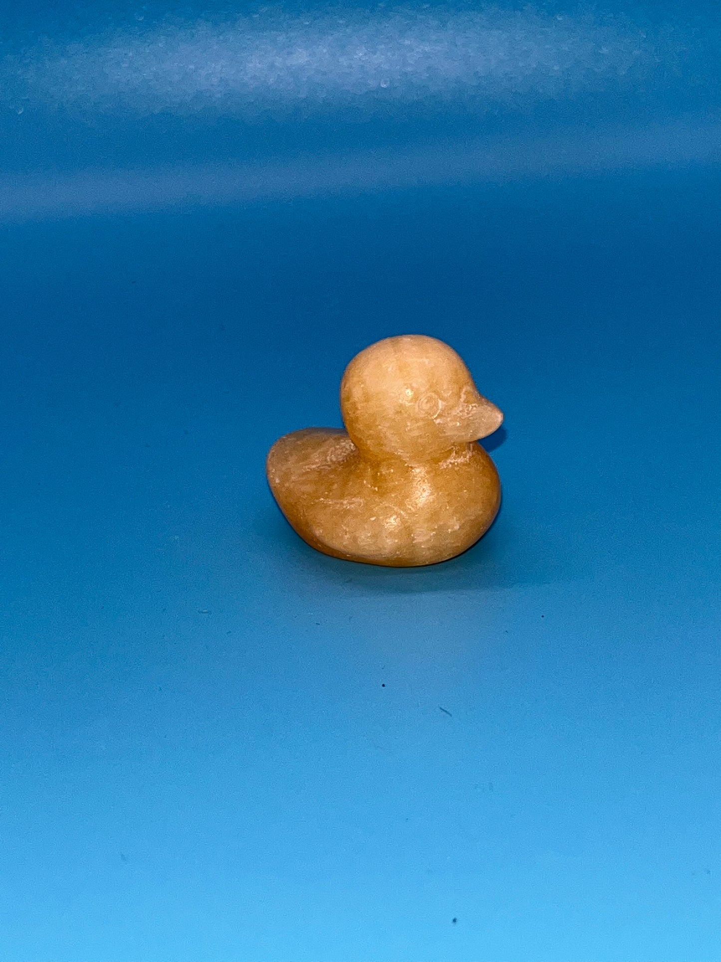 Orange Calcite Duck Carving