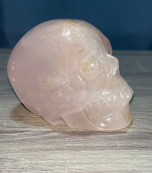 Rose Quartz Skull, Large!