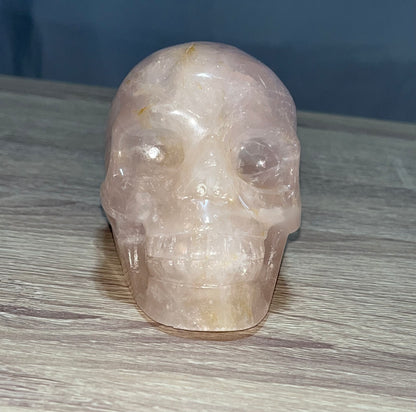 Rose Quartz Skull, Large!