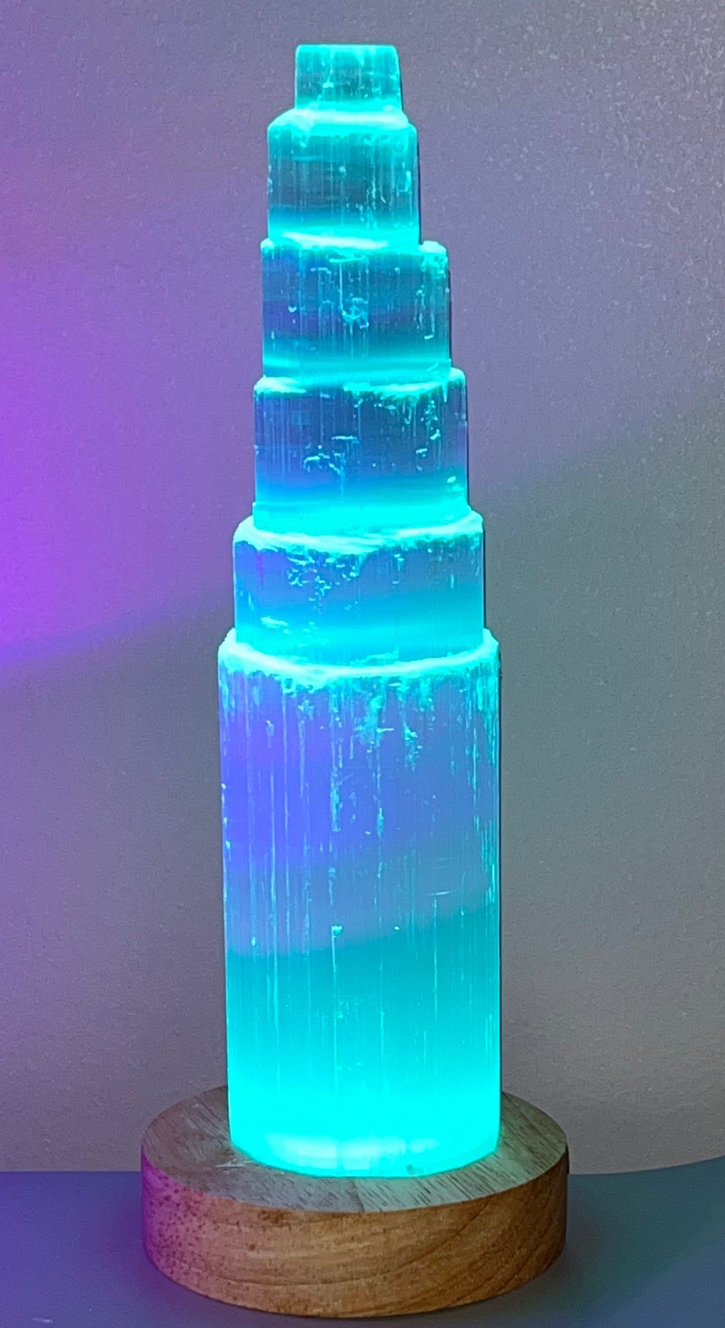 Selenite Lamp, Colored