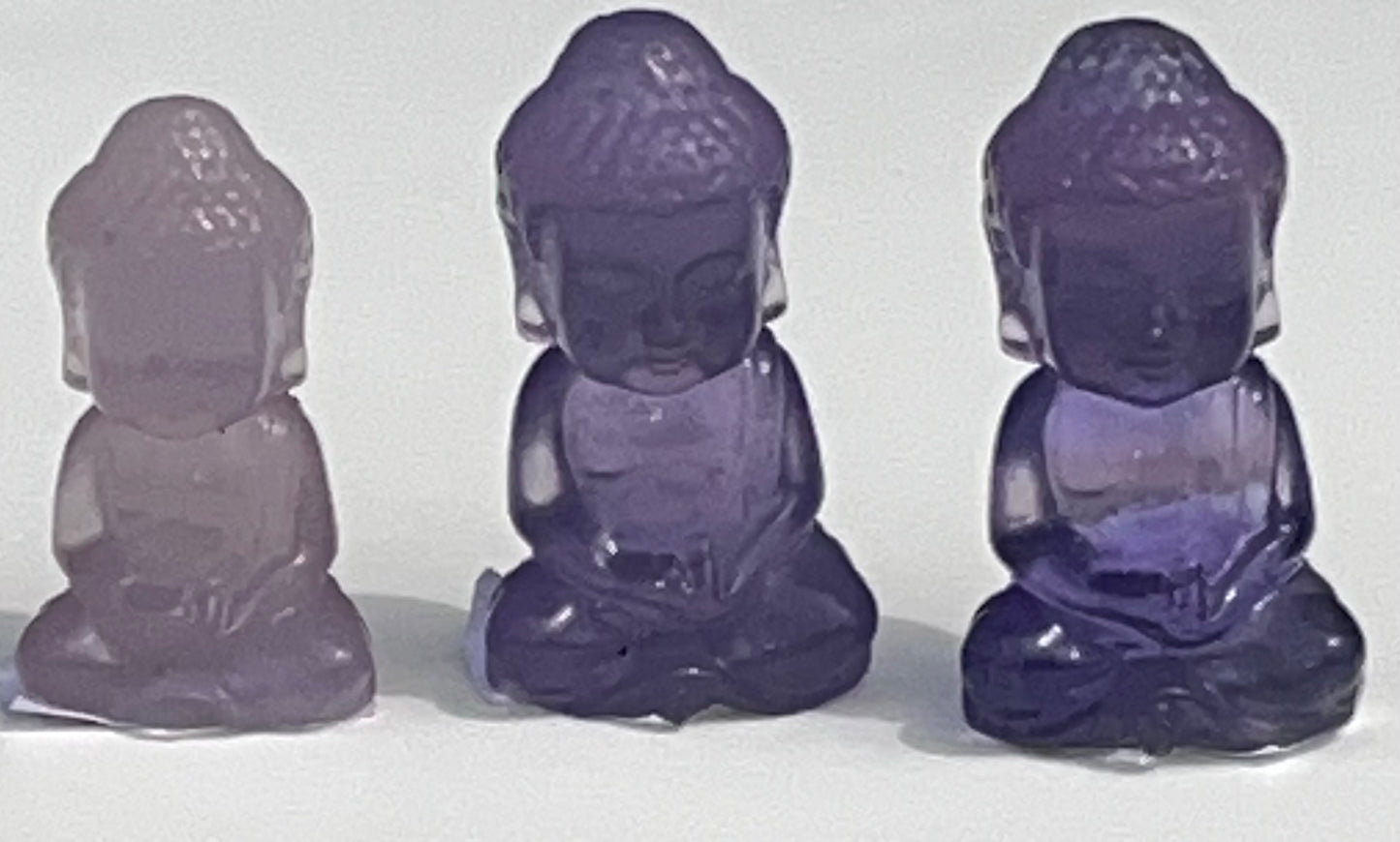 Rainbow Fluorite Little Buddha Carvings, 1.5 inch