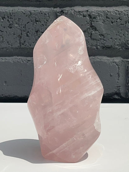 Rose Quartz Flame, 5 in