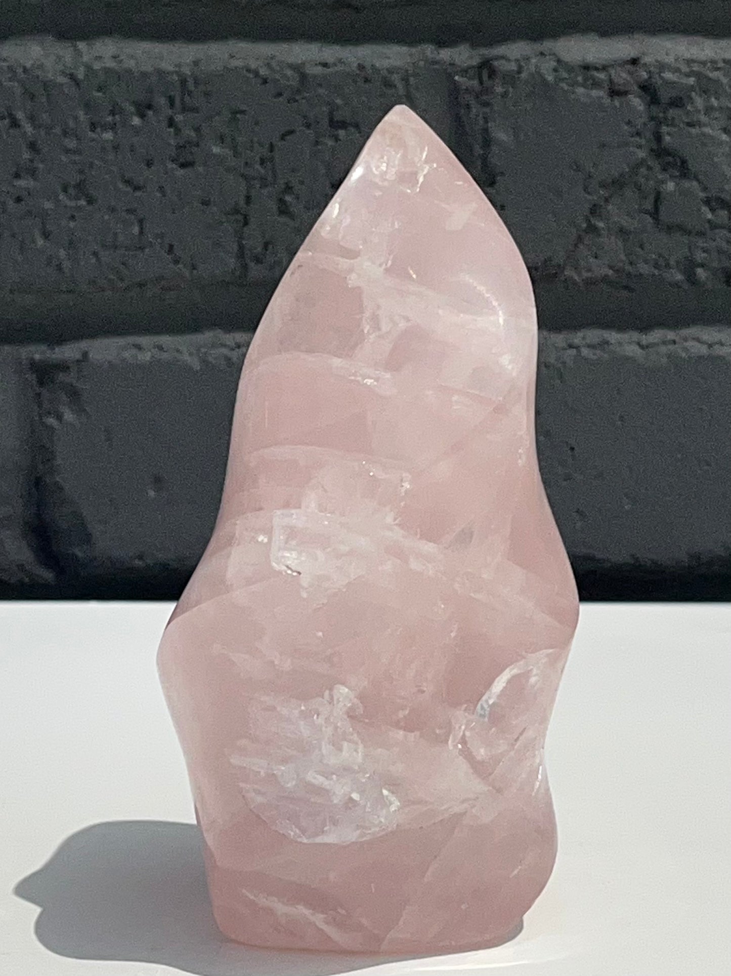 Rose Quartz Flame, 5 in