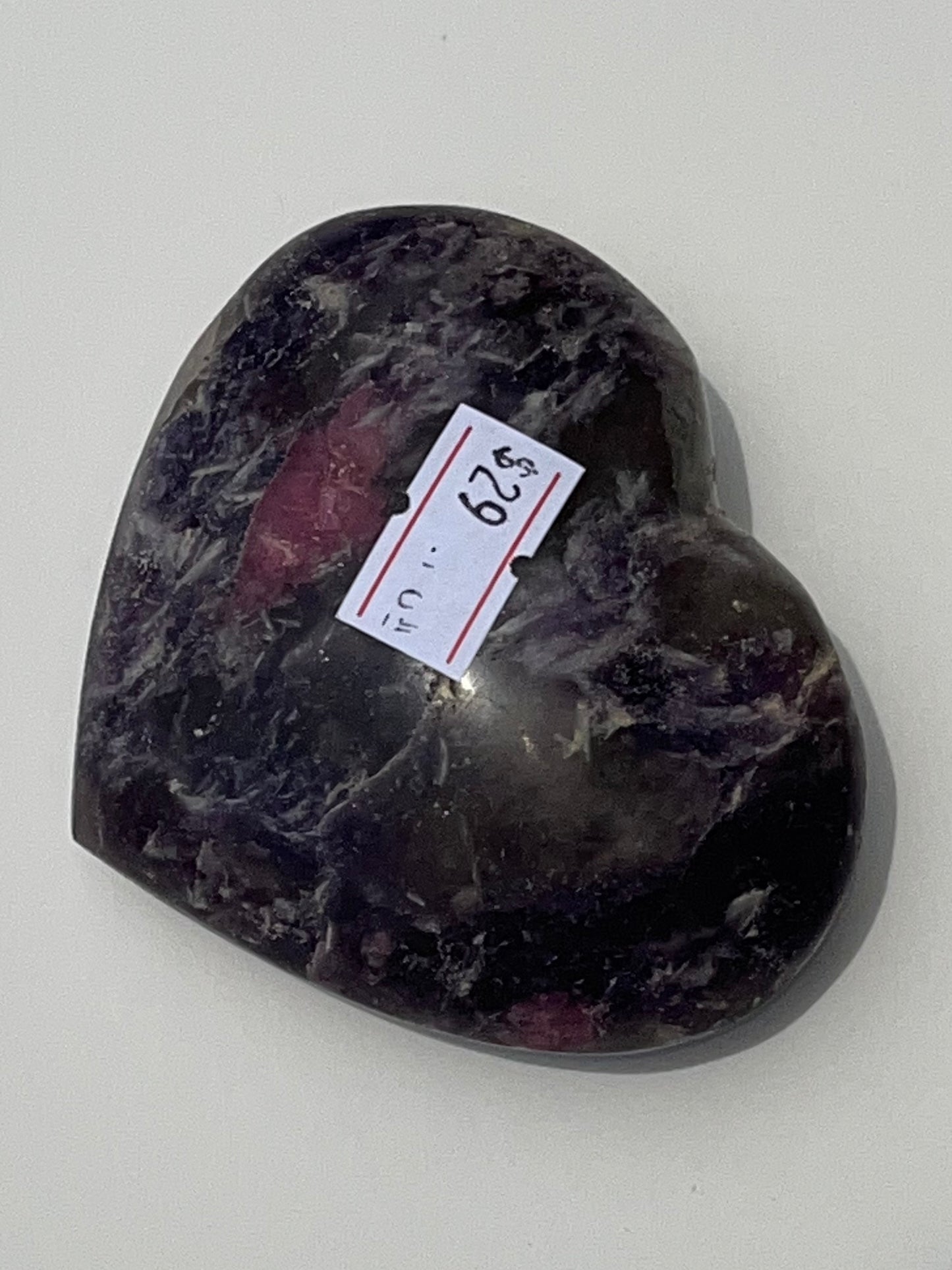 Lepidolite Heart Carving, 2.5