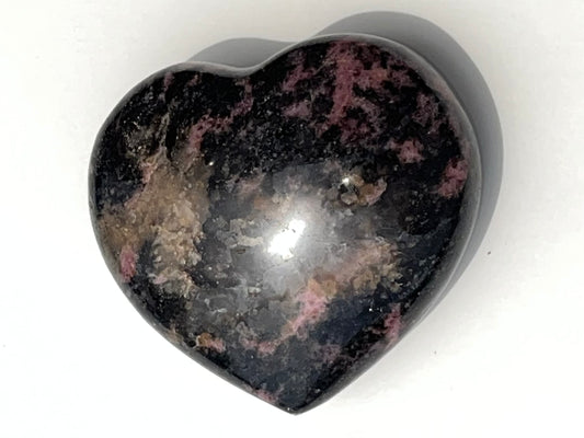 Rhodonite Heart Carving, 2 inch