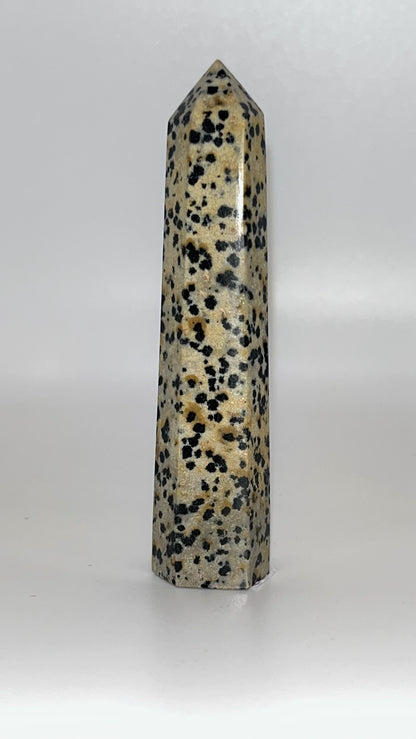 Dalmatian Jasper Towers, approx 4 inch