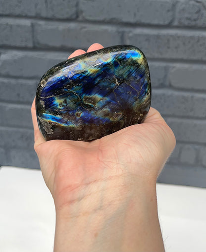 Labradorite Freeform, Very Flashy!!!Real Crystal