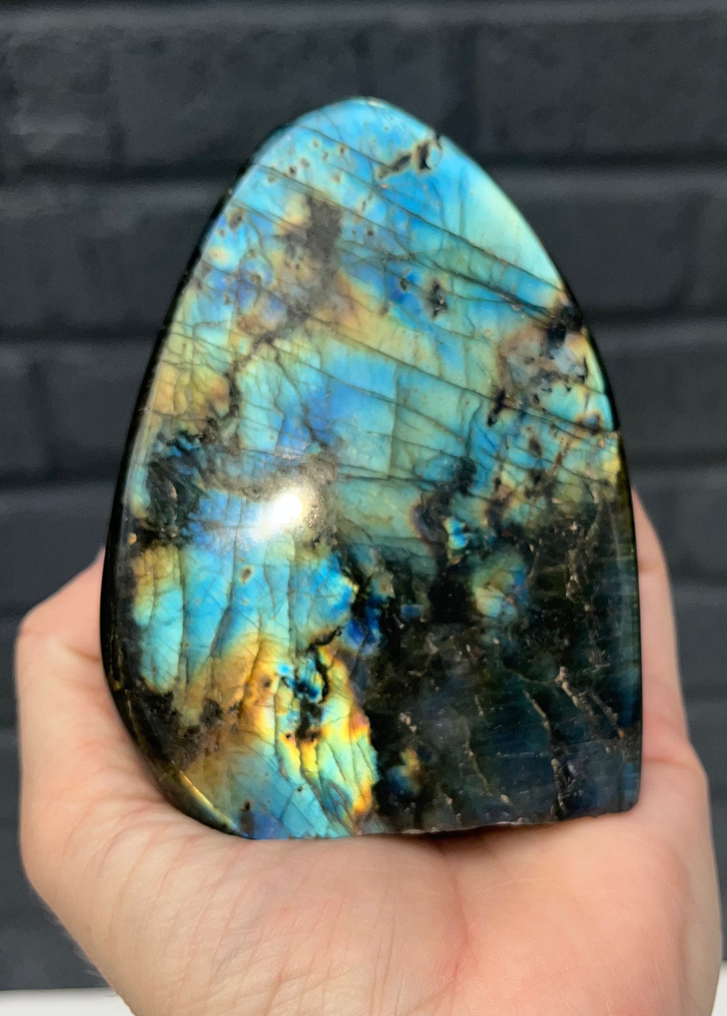 Labradorite Freeform, Very Flashy!!!Real Crystal