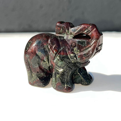 Crystal Elephant Carving, 1 inch