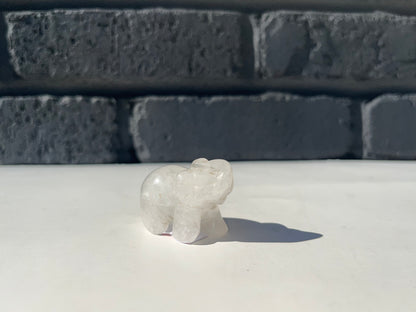 Crystal Elephant Carving, 1 inch