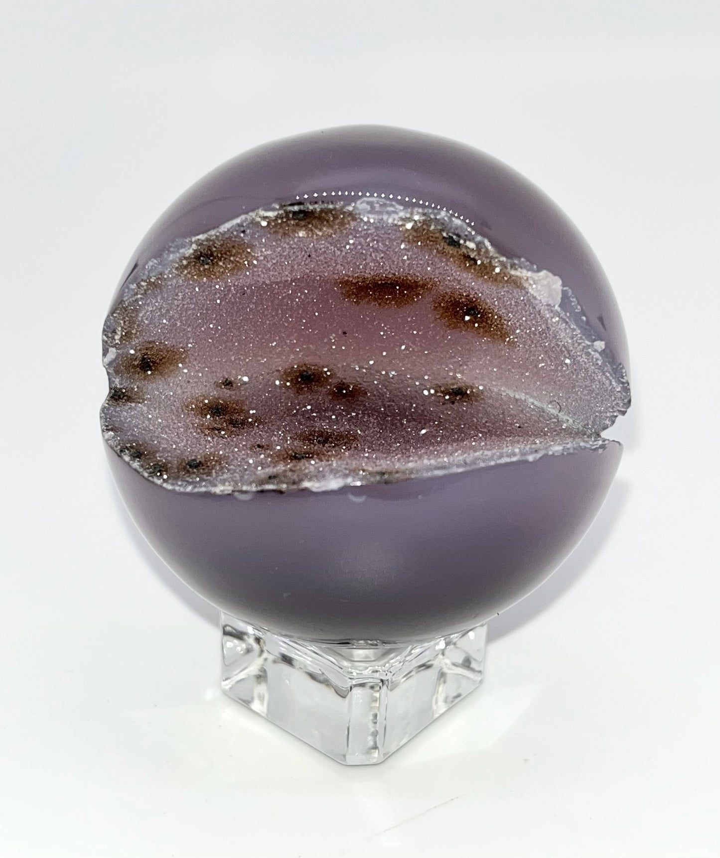 Agate Druzy Spheres, Natural