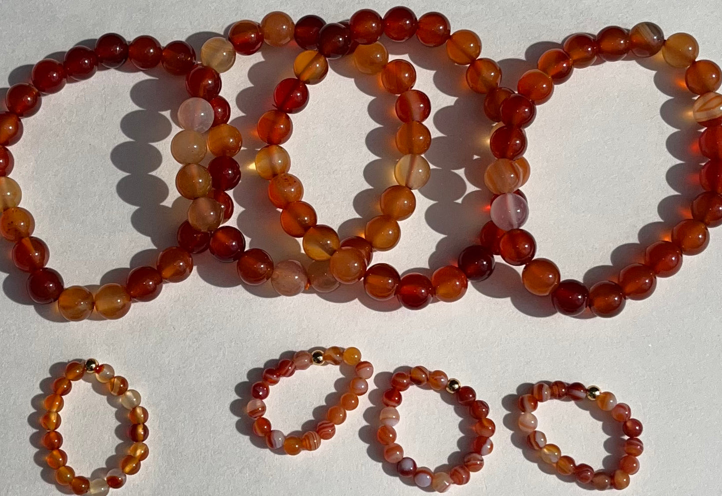 Carnelian Bracelet and Ring Set