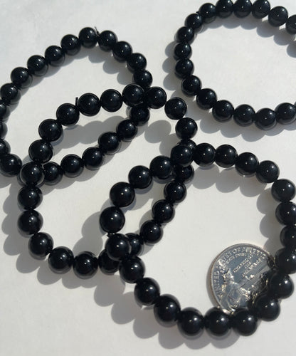 Black Obsidian Bracelet, 8mm