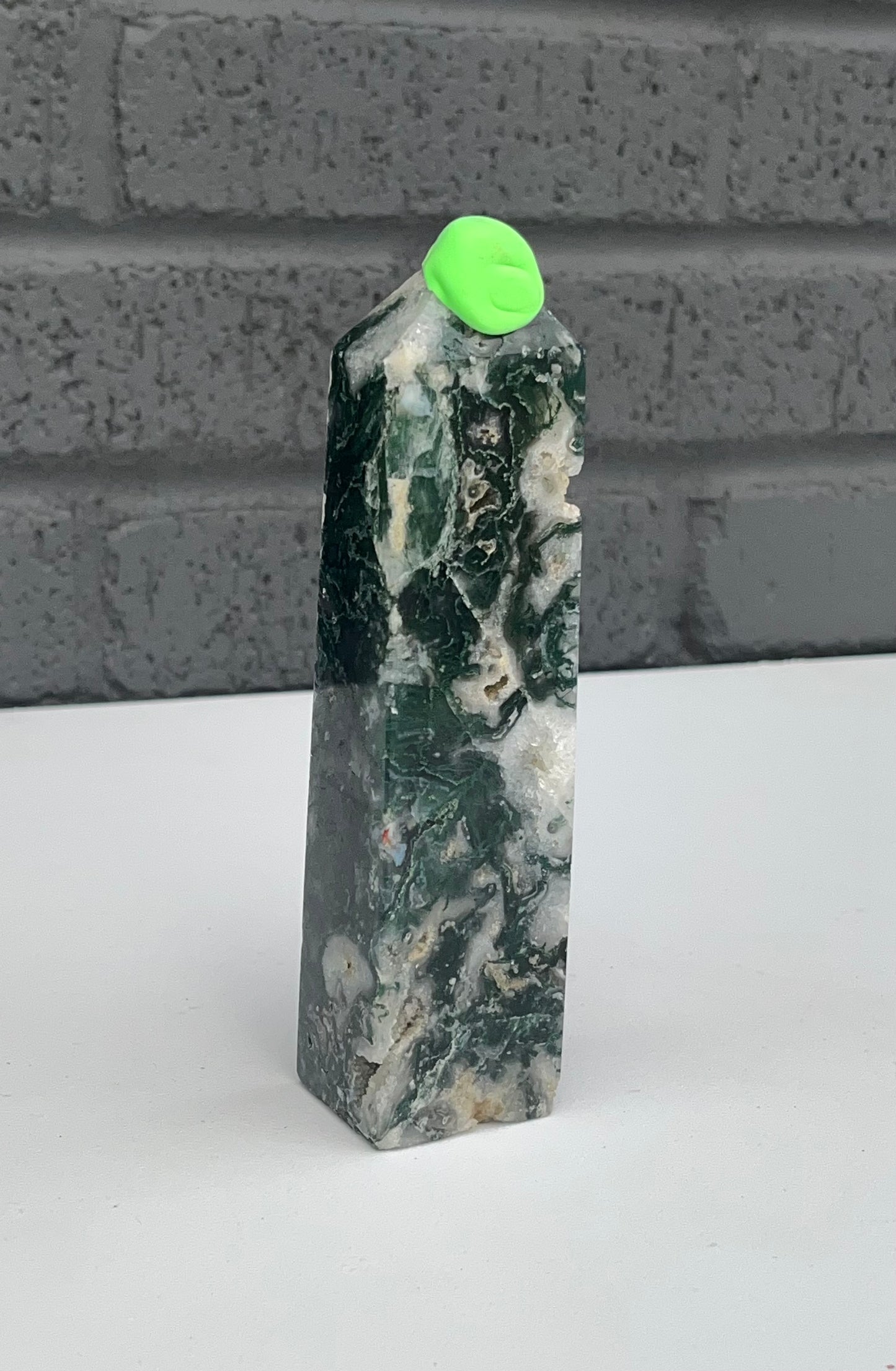 Moss Agate Tower, 6 inch