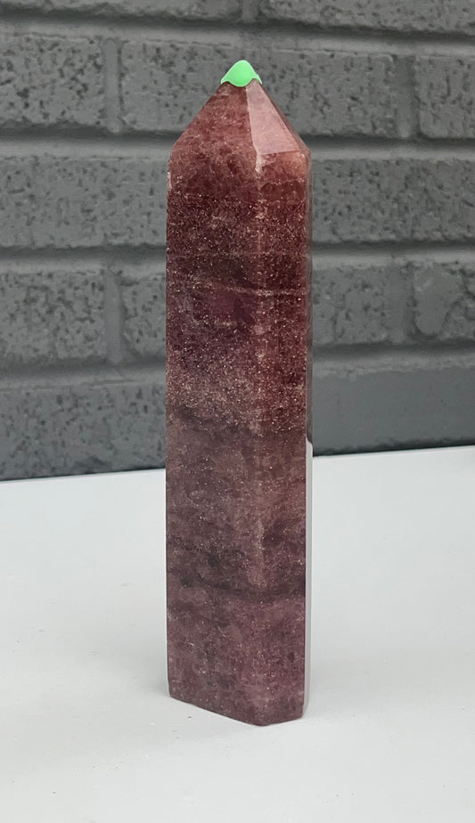Strawberry Quartz Large Tower, 8in