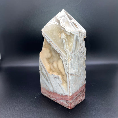 Mexican Crazy Lace Agate Tower, 6inch