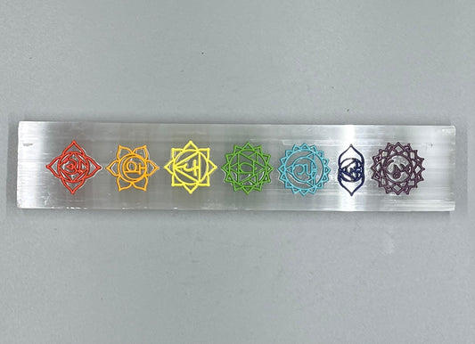 Selenite 7 Chakra Charging Plates