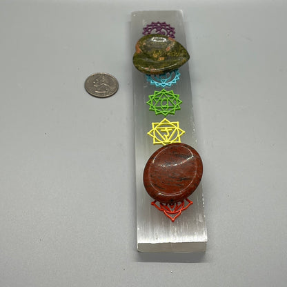 Selenite 7 Chakra Charging Plates