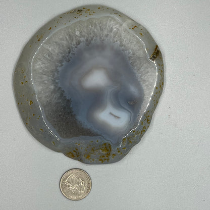 Blue Agate slices small, real crystal