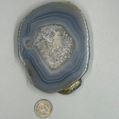 Blue Agate slices small, real crystal