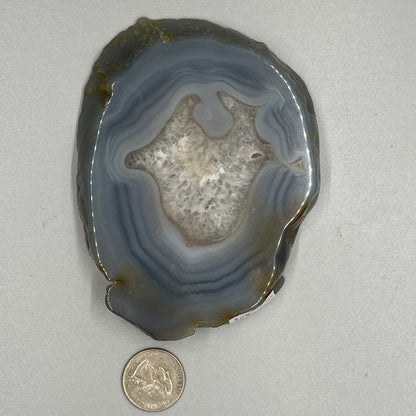 Blue Agate slices small, real crystal