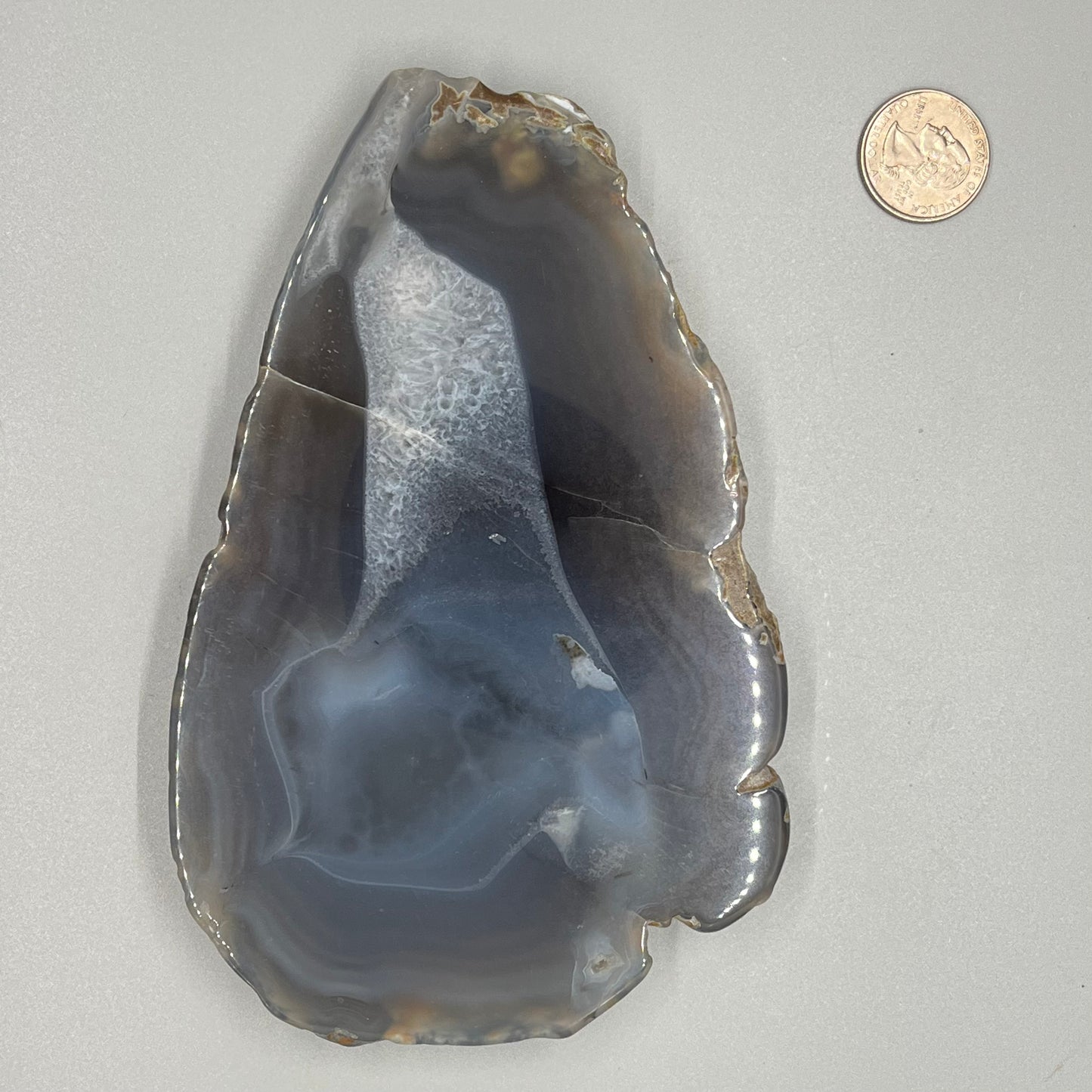 Blue Agate slices, Real Crystal