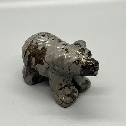 Picture Jasper Polar Bear Carving