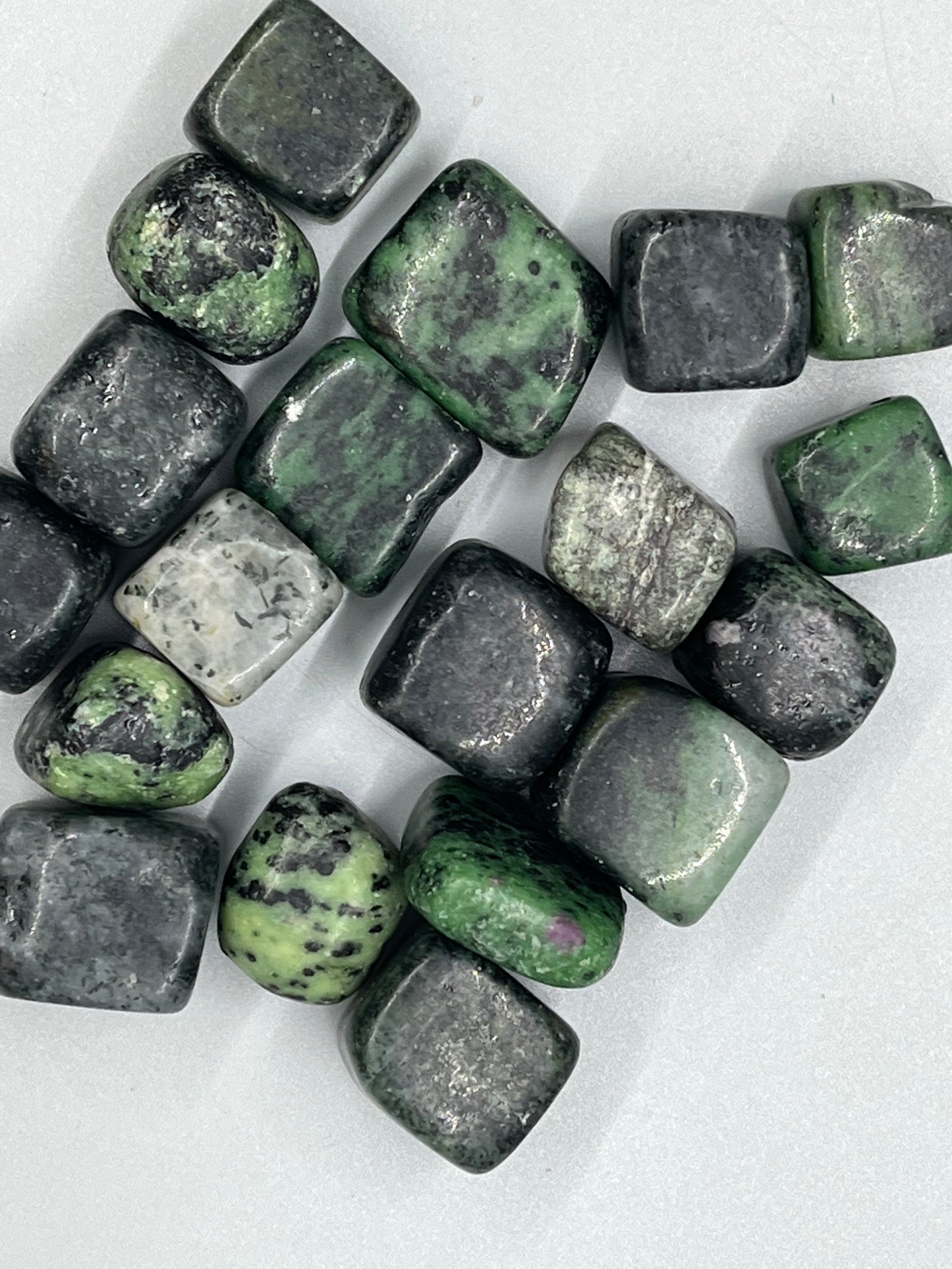 Ruby in Zoisite Crystal Tumble