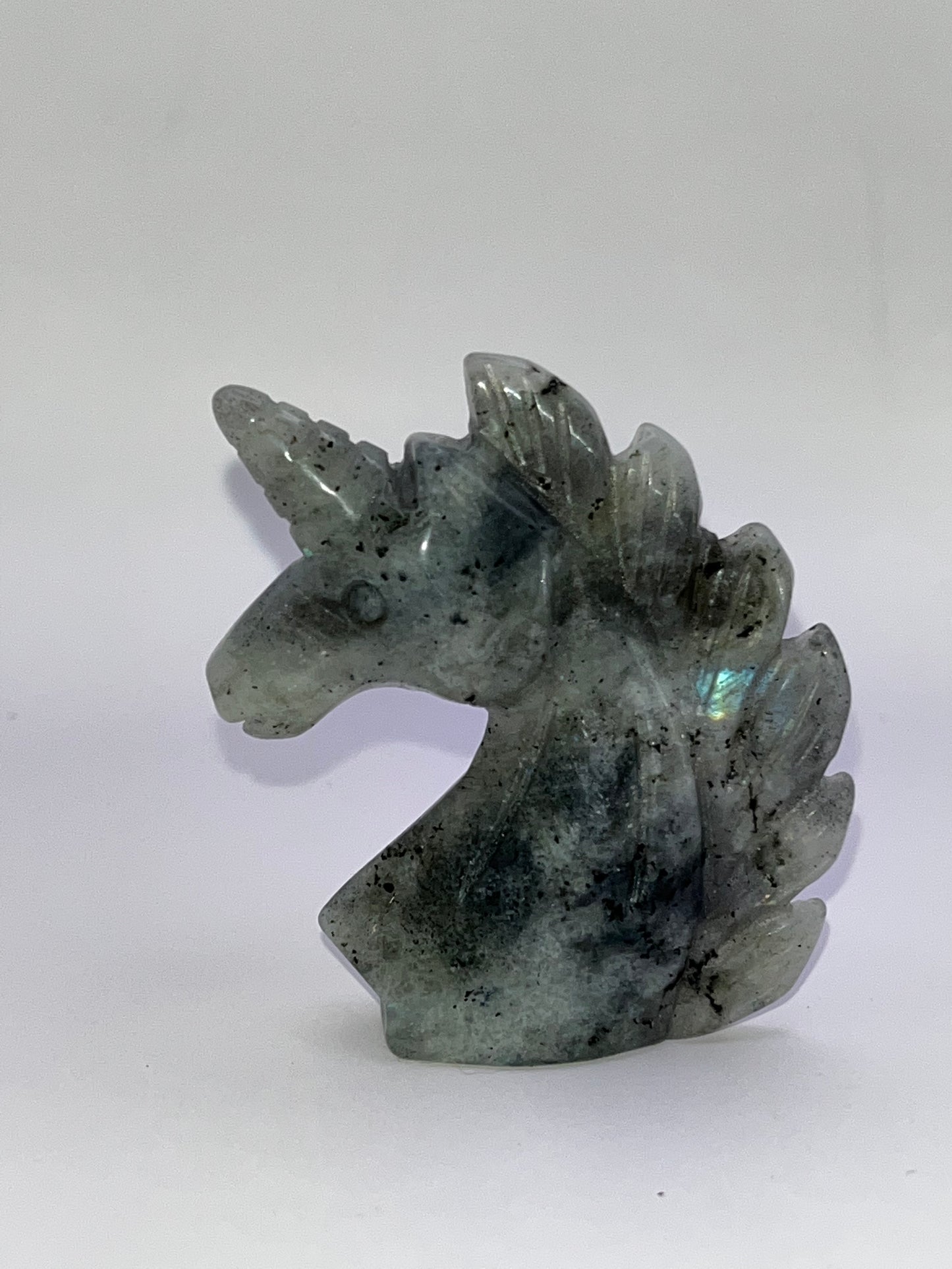 Labradorite Unicorn Carvings